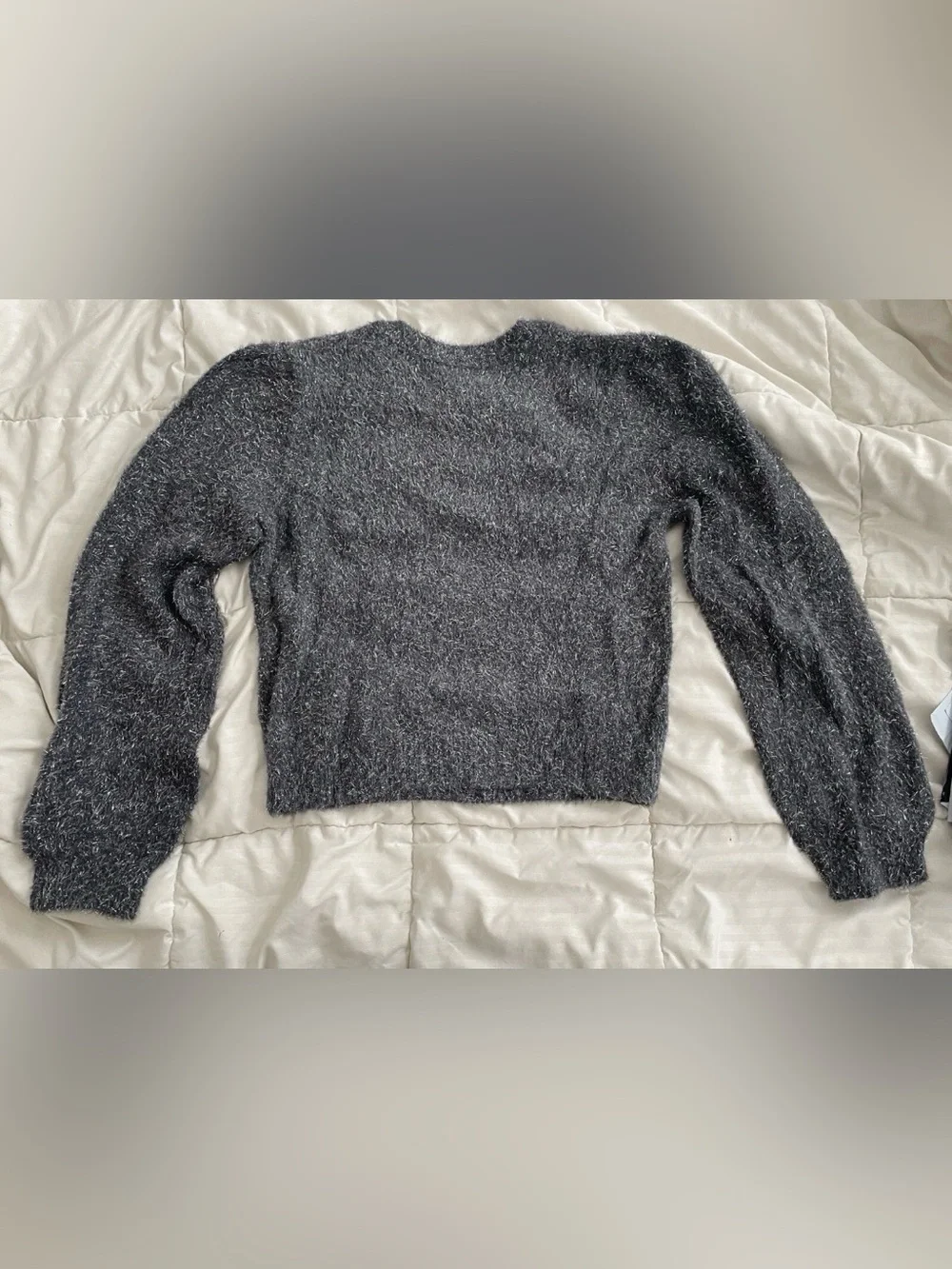 Gap Kids Sweater Girls Gray Metallic Shiny Size XXL
